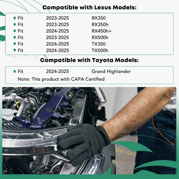 Lower Radiator Support Tie Bar with CAPA for 2024-2025 Lexus TX350