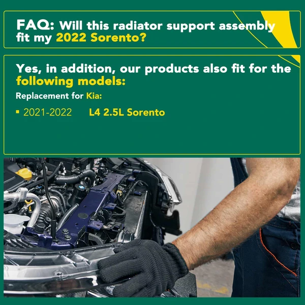 Front Radiator Support Assembly for 2021-2022 Kia Sorento