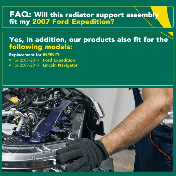 Upper Radiator Support Assembly for 2007-2014 Lincoln Navigator