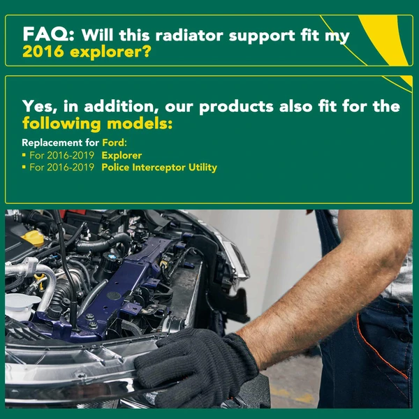 Front Radiator Support Assembly for Ford Explorer Police Interceptor Utility