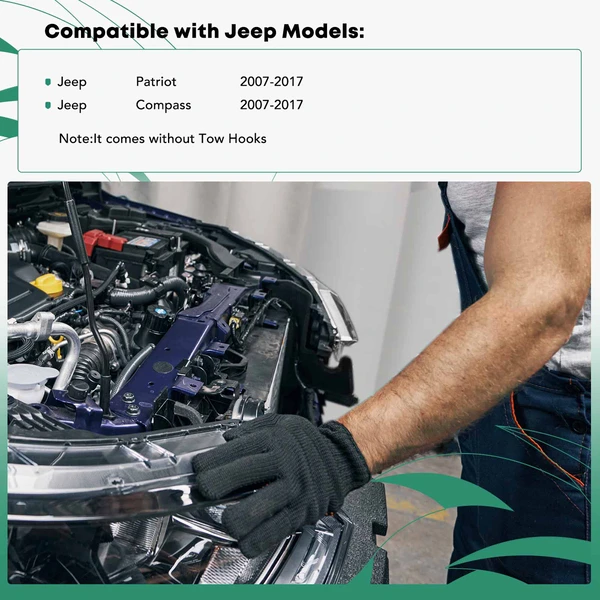 Upper Tie Bar Radiator Support Assembly for Jeep MK Patriot 2007-2017 Steel