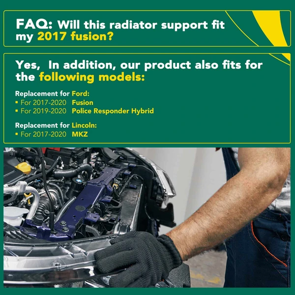 Radiator Support Assembly for 2017-2020 Ford Fusion