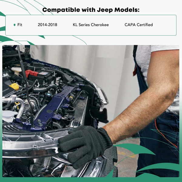 Driver Upper Radiator Support Bracket with CAPA for Jeep Cherokee KL 2014-2018