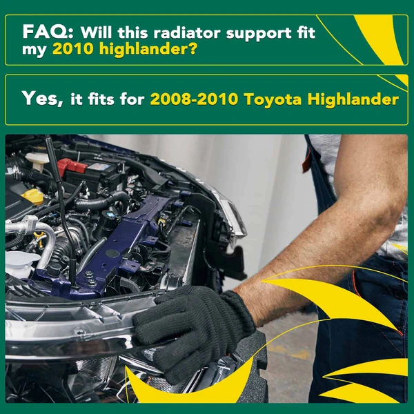 Radiator Support Assembly for Toyota Highlander 2008-2010 2.7L V6 3.3L 3.5L
