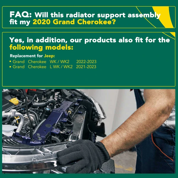 Front Radiator Support Assembly for 2021-2023 Jeep Grand Cherokee L