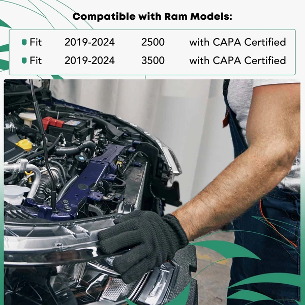 Radiator Support Panel with CAPA Certified for 2019-2024 Ram 3500