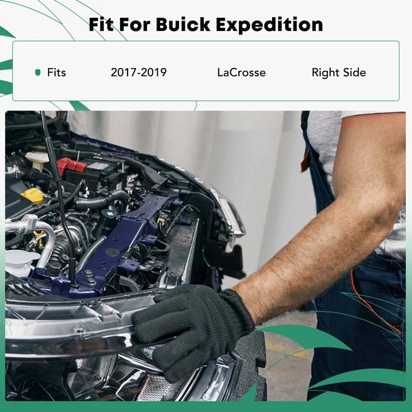 Passenger Radiator Support with CAPA for Buick LaCrosse 2017-2019 L4 2.5L V6 3.6L