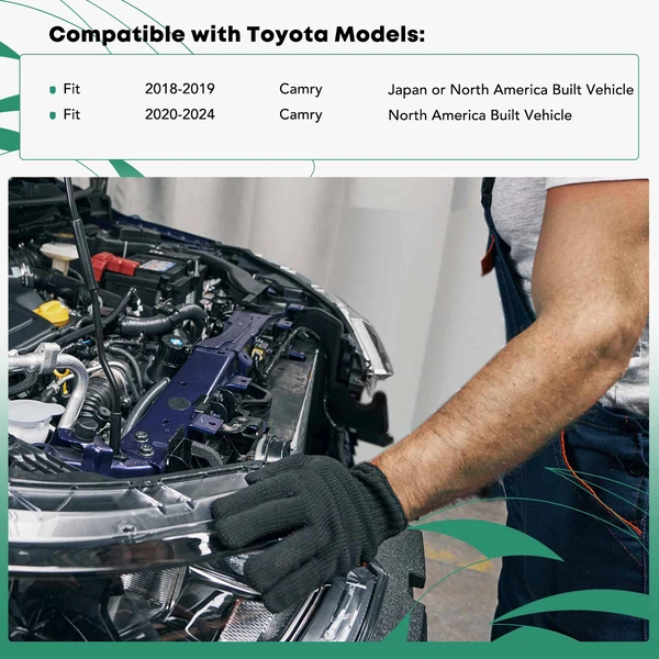 Upper Tie Bar Radiator Support for Toyota Camry 2018-2024 Steel Sedan