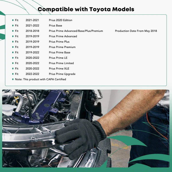 Lower Radiator Support Tie Bar with CAPA for Toyota Corolla 23-24 Prius 18-22