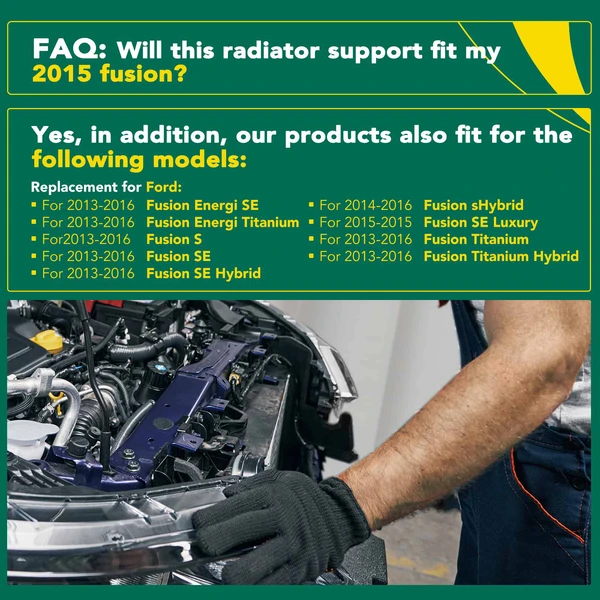 Front Side Radiator Support Assembly for 2013-2016 Ford Fusion