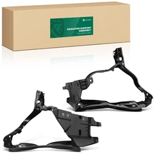 2 Pcs Driver & Passenger Steel+PP+GF Radiator Support Headlight Panel for 2010-2013 Mercedes-Benz E350