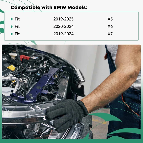 Upper Radiator Support Rear Brace for BMW X5 2019-2025 X6 2020-2024 X7 Aluminum