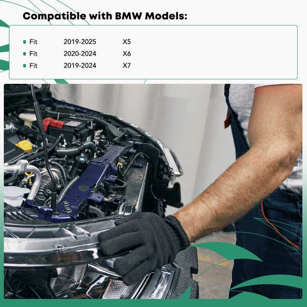 Passenger Radiator Support Front Brace for BMW X5 2019-2025 X6 2020-2024 X7 Aluminum