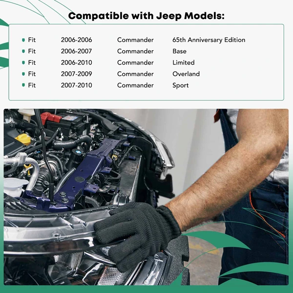 Lower Tie Bar Steel Radiator Support Assembly for 2006-2010 Jeep Commander