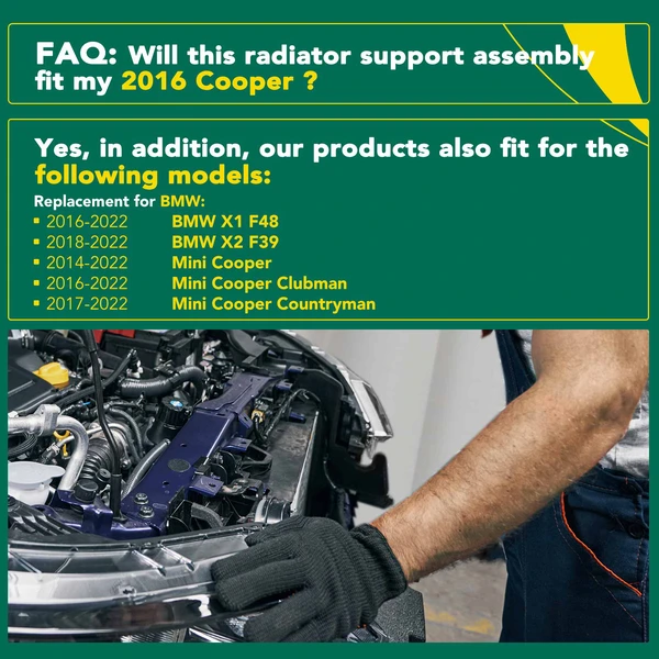 Front Radiator Support Assembly for 2016-2022 Mini Cooper Clubman