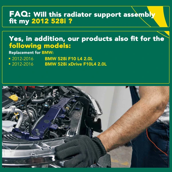 Radiator Support Assembly for 2012-2016 BMW 528i