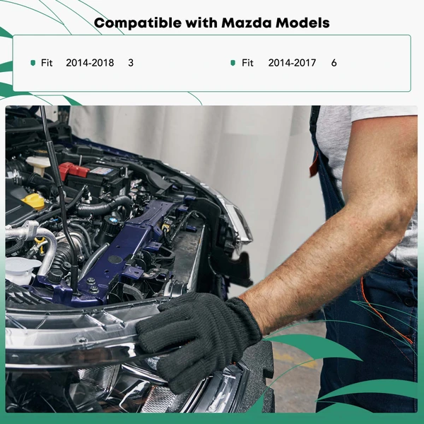 Front PP+GF Radiator Support Assembly for Mazda 3 2014-2018 6