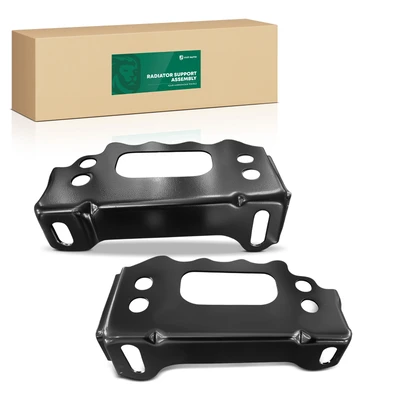2 Pcs Driver & Passenger Steel Radiator Support Bracket