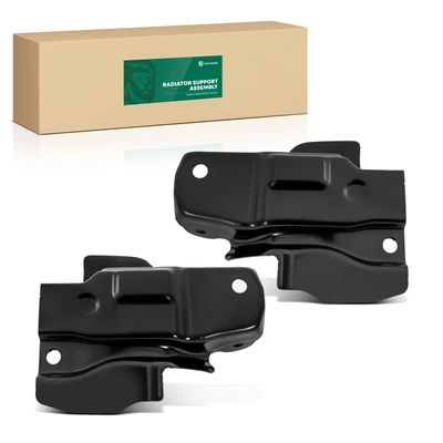 2 Pcs Driver & Passenger Outer Steel Radiator Support Bracket