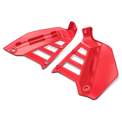 2 Pcs Red Radiator Shrouds Gas Tank Scoops Covers