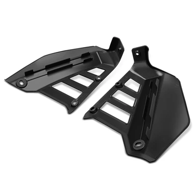 2 Pcs Black Radiator Shrouds Tank Plastic Guards