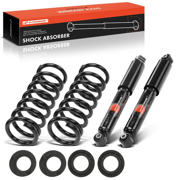 4-Pc Air Spring to Coil Spring Conversion Kit, Rear Driver & Passenger, A-Premium APSA2453