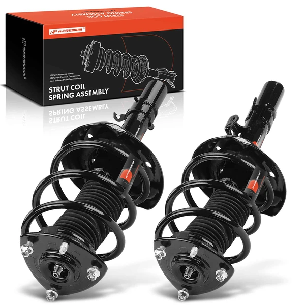 2-Pc Complete Strut + Coil Spring, Front Driver & Passenger, A-Premium APSA2090