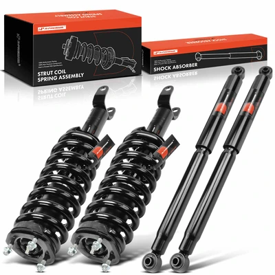 4 Pcs Front & Rear Complete Strut & Coil Spring Assembly