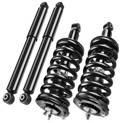 4 Pcs Front & Rear Complete Strut & Coil Spring Assembly