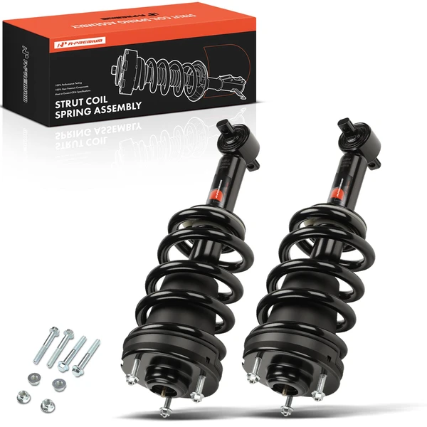 2007-2013 GMC Sierra 1500 2-Pc Complete Strut & Coil Spring Assembly Front Driver & Passenger A-Premium APSA2592