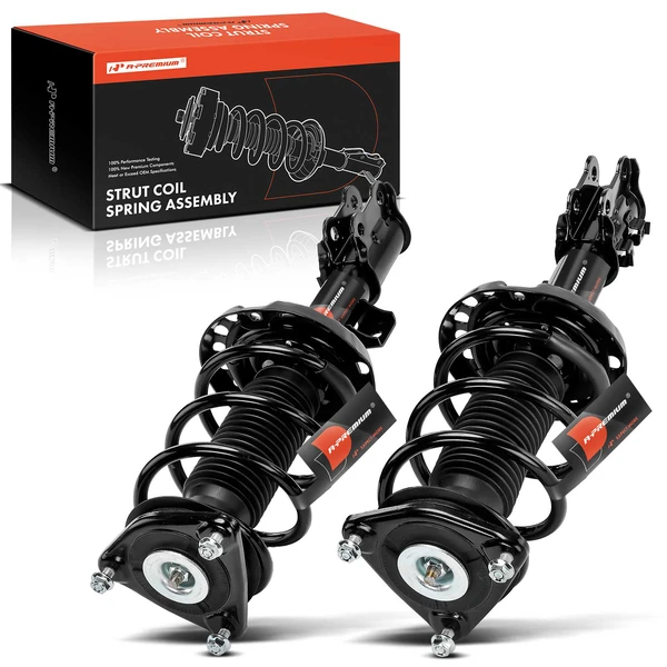 2-Pc Complete Strut + Coil Spring, Front Driver & Passenger, A-Premium APSA2458
