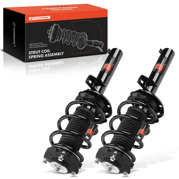 2-Pc Complete Strut + Coil Spring, Front Driver & Passenger, A-Premium APSA2137