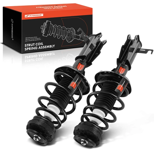 2-Pc Complete Strut + Coil Spring, Front Driver & Passenger, A-Premium APSA1257