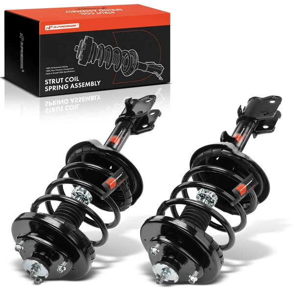 2-Pc Complete Strut + Coil Spring, Front Driver & Passenger, A-Premium APSA1259