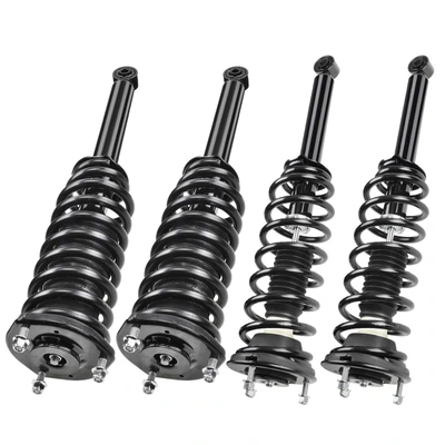 4 Pcs Front & Rear Complete Strut & Coil Spring Assembly