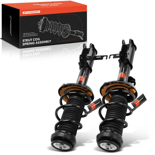 2-Pc Complete Strut + Coil Spring, Front Driver & Passenger, A-Premium APSA1285