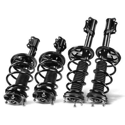 4 Pcs Front & Rear Complete Strut & Coil Spring Assembly