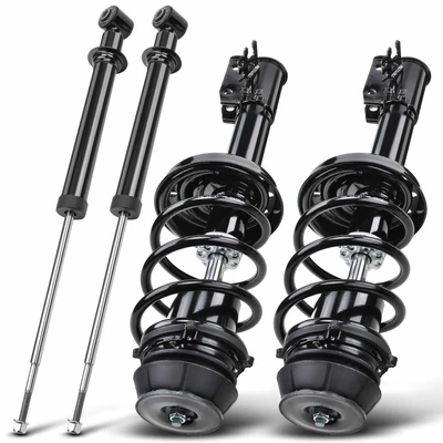 4 Pcs Front & Rear Complete Strut & Coil Spring Assembly