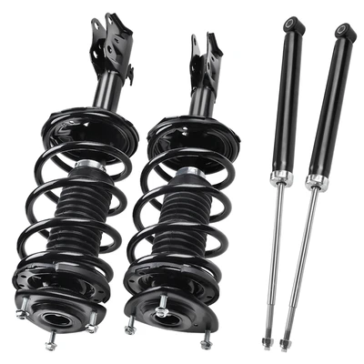 4 Pcs Front & Rear Complete Strut & Coil Spring Assembly