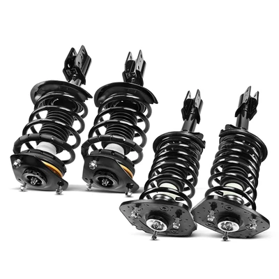 4 Pcs Front & Rear Complete Strut & Coil Spring Assembly