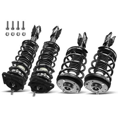4 Pcs Front & Rear Complete Strut & Coil Spring Assembly