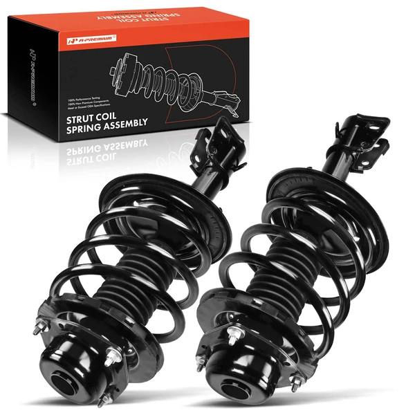 2-Pc Complete Strut + Coil Spring, Front Driver & Passenger, A-Premium APSA0351