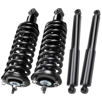 4 Pcs Front & Rear Complete Strut & Coil Spring Assembly