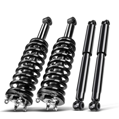4 Pcs Front & Rear Complete Strut & Coil Spring Assembly