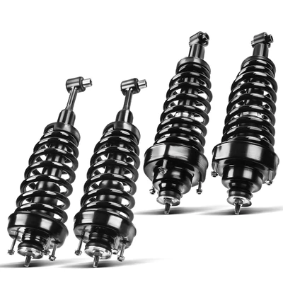 4 Pcs Front & Rear Complete Strut & Coil Spring Assembly
