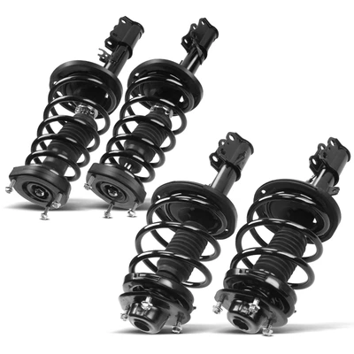 4 Pcs Front & Rear Complete Strut & Coil Spring Assembly