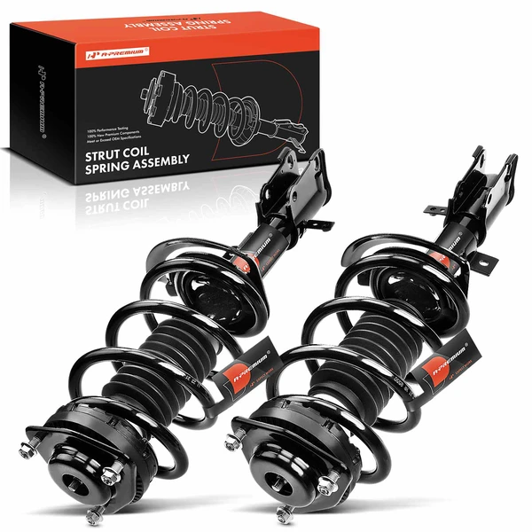2-Pc Complete Strut + Coil Spring, Front Driver & Passenger, A-Premium APSA0480
