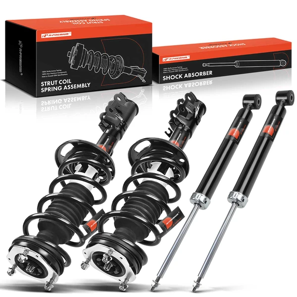4-Pc Complete Strut + Coil Spring, Front & Rear, A-Premium APSA0483