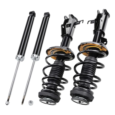 4 Pcs Front & Rear Complete Strut & Coil Spring Assembly