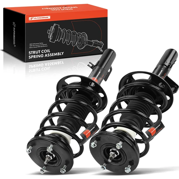 2-Pc Complete Strut + Coil Spring, Front Driver & Passenger, A-Premium APSA0489